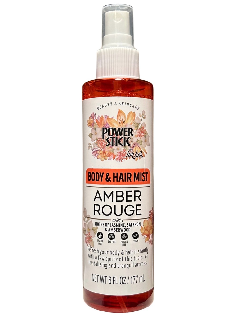 3/$12 Power Stick Amber Rouge Body & Hair Mist 6oz